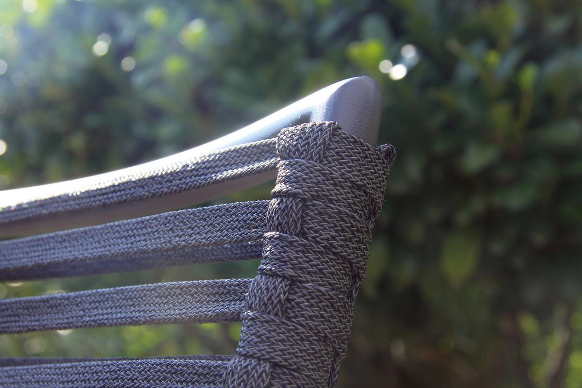 Gartenset 5-tlg. Metall/Glas/ Textil/Kunststof/Holzwerkstoff - Dunkelgrau/Anthrazit, Basics, Glas/Holzwerkstoff (180+60/100/74cm) - Acamp