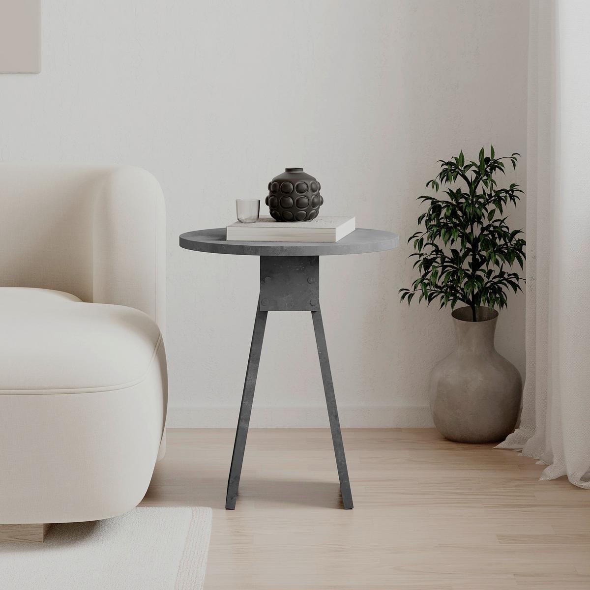 Beistelltisch Chen ca. 42x50 cm Grau - Grau, Design, Holzwerkstoff (42/50cm) - Livetastic