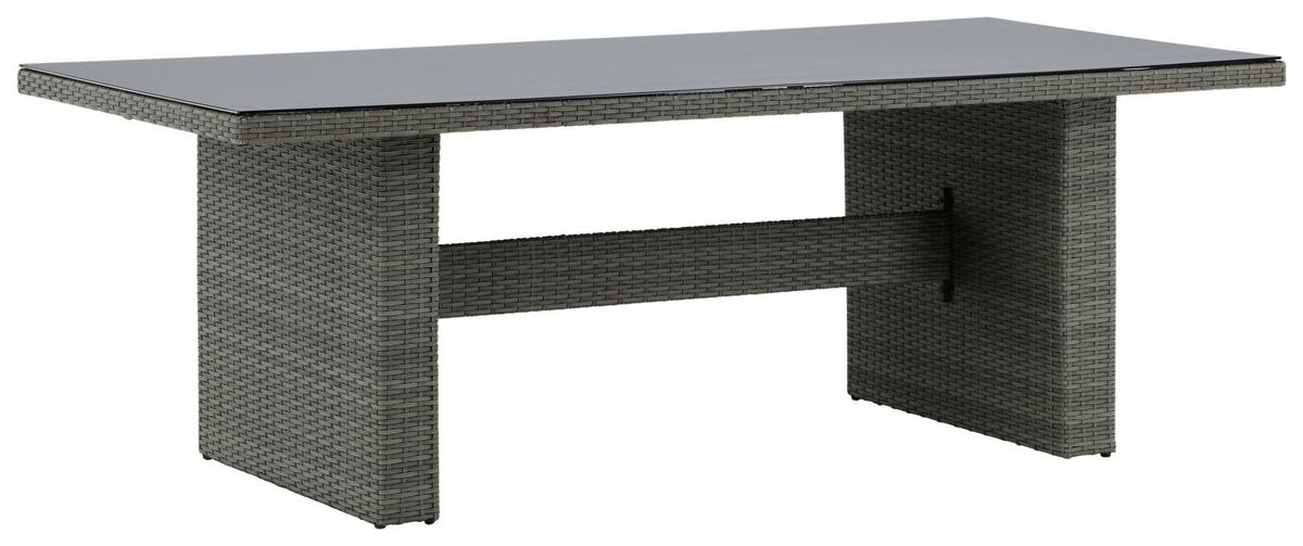 Gartentisch Padova ca. 200x100x74 cm Grau - Grau, KONVENTIONELL, Kunststoff (200/100/74cm) - Gardenson
