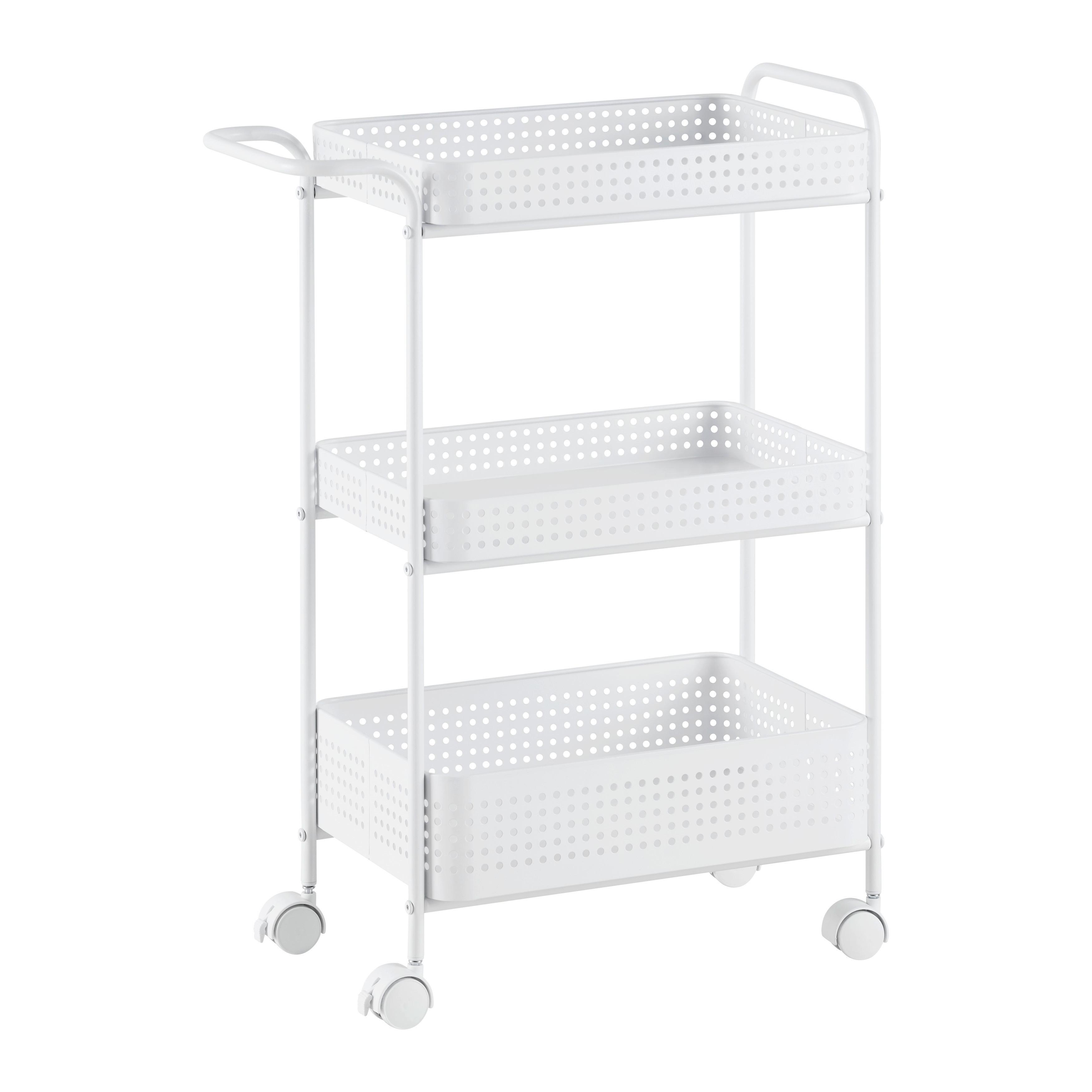 RULLVAGN ANCONA -EXKLUSIV- -SB- - vit, Modern, metall/plast (52/72/28cm) - Mömax