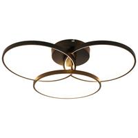 LAMPA SUFITOWA LED MOON - czarny, Trend, tworzywo sztuczne/metal (70/12cm) - Novel