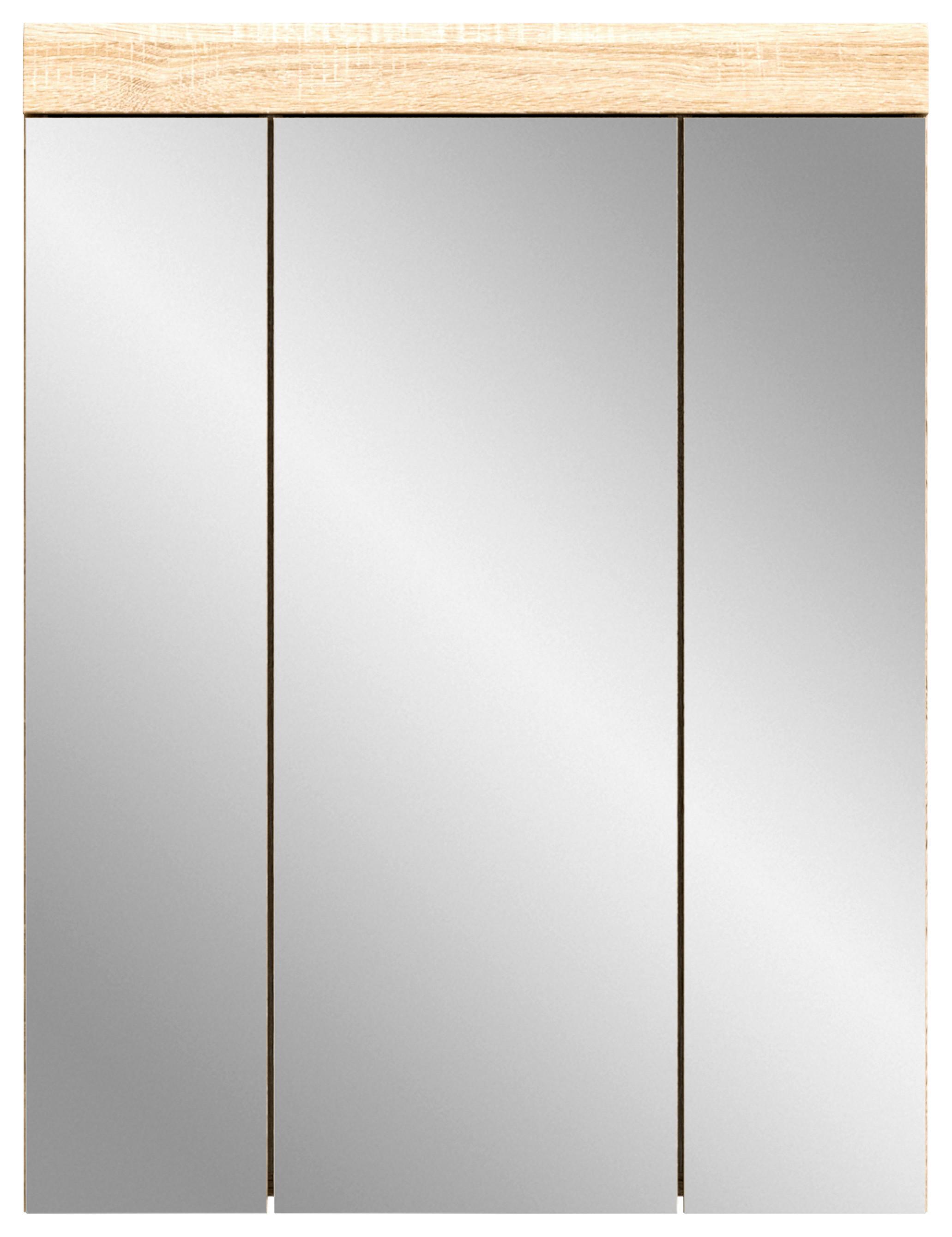 Spiegelschrank Lambada ca. 60x79 cm Sonoma Eiche - MODERN, Glas/Holzwerkstoff (60/79/18cm) - MID.YOU