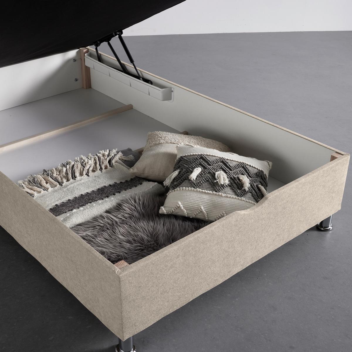 Boxbett Oviedo Beige ca. 140x200cm - Beige, KONVENTIONELL, Textil/Metall (140/200cm) - Based