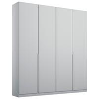 Dulap cu uși rotative ALABAMA - gri deschis, Modern, material pe bază de lemn (181/229/54cm)