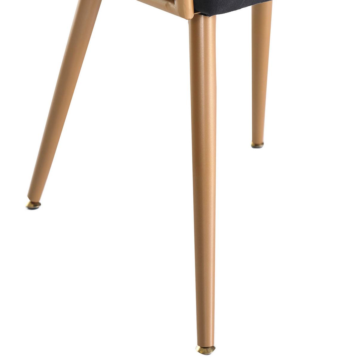 Armlehnstuhl Weavy in Schwarz/Gold - Goldfarben/Schwarz, Design, Textil/Metall (60/78/55cm) - Mömax