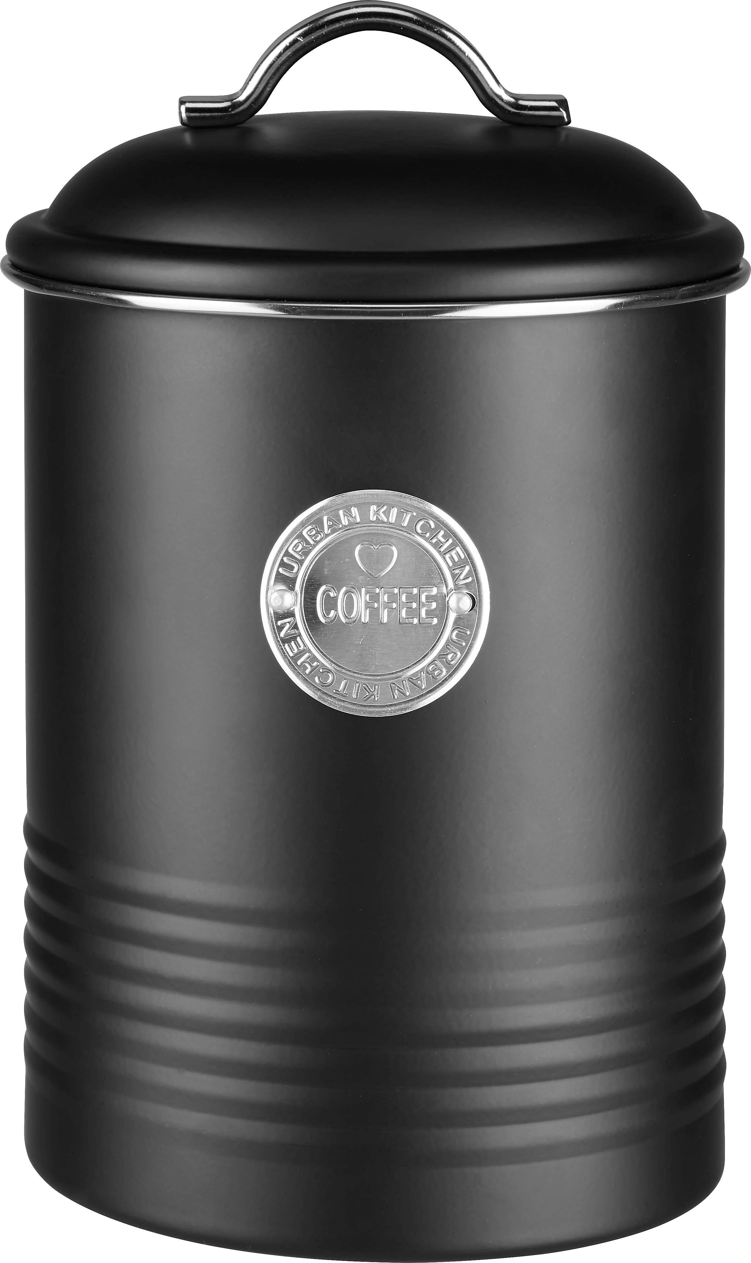 Vorratsdose Urban Schwarz - Silberfarben/Schwarz, MODERN, Metall (14,5/22cm) - Mömax modern living