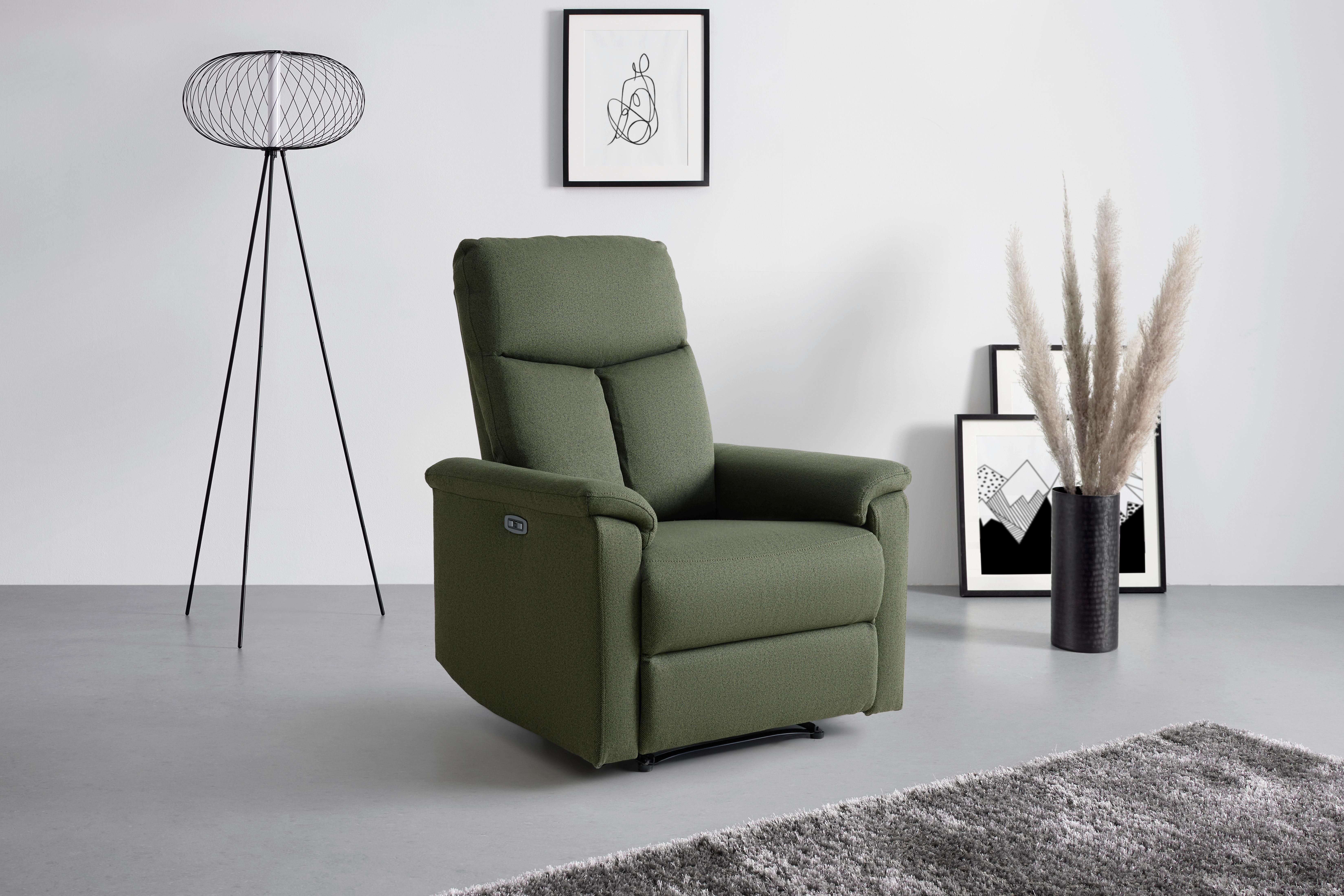 RELAXFÅTÖLJ LEWIS - grön/svart, Modern, metall/trä (81/108/94cm) - Mömax