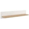 VÄGGHYLLA KORSIKA -EXKLUSIV- - vit/ekfärgad, Romantik / Lanthus, trämaterial (100/23,5/25cm) - Mömax