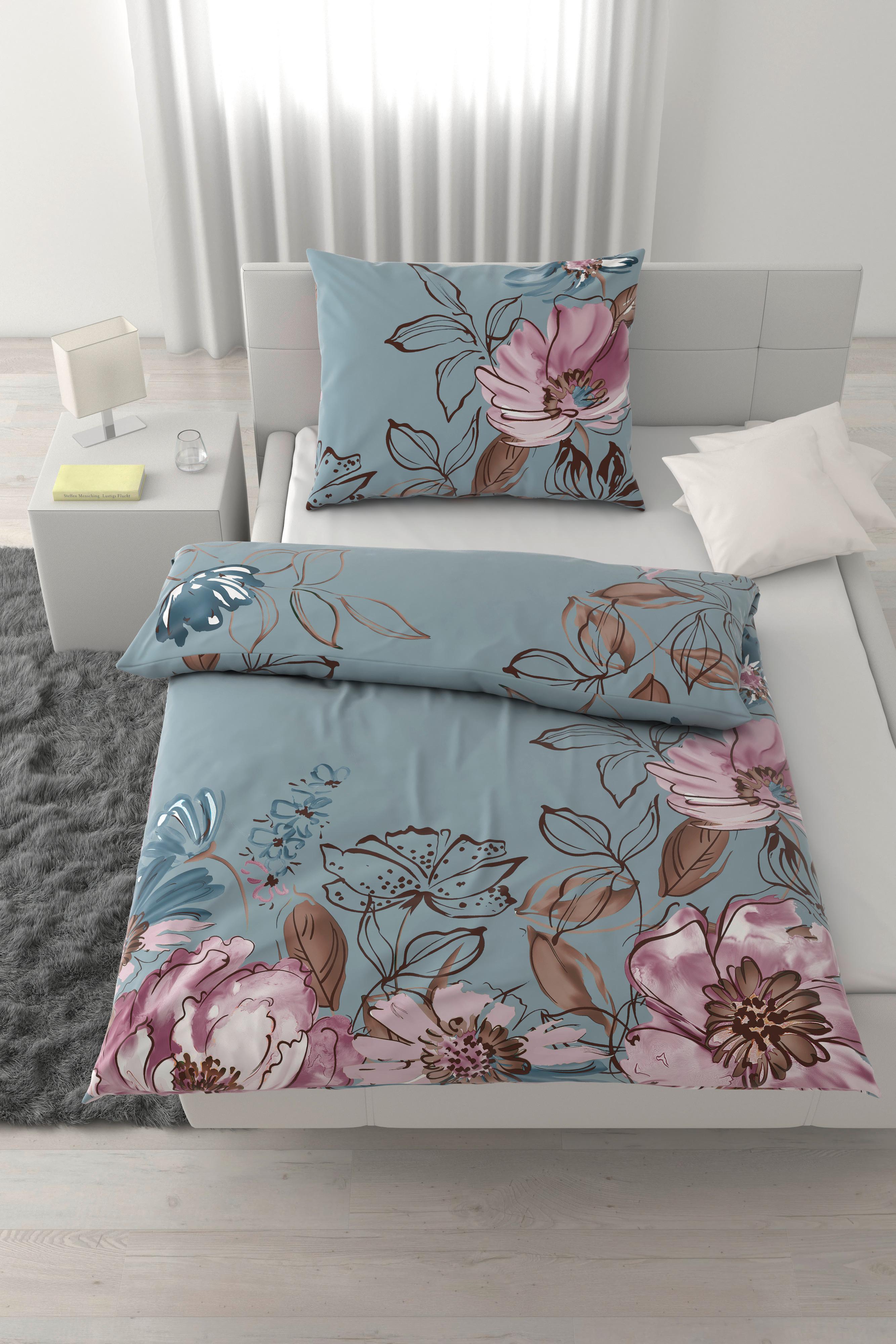 Bettwäsche Touloun Blau ca. 140x200cm - Blau, MODERN, Textil (140/200cm) - Mömax