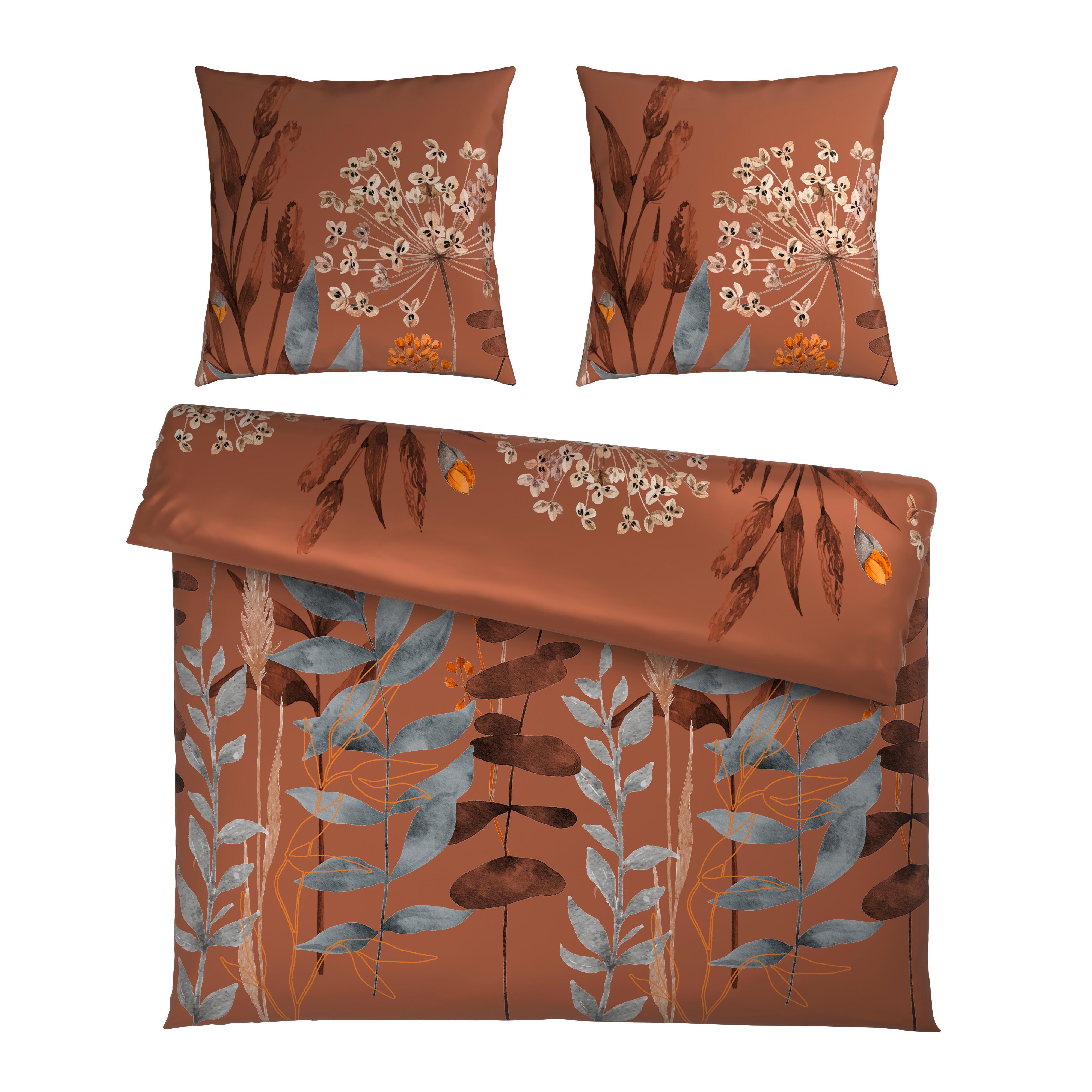 Bettwäsche Leavi XXL Mokka ca. 200x200cm - Mokka, MODERN, Textil (200/200cm) - Mömax