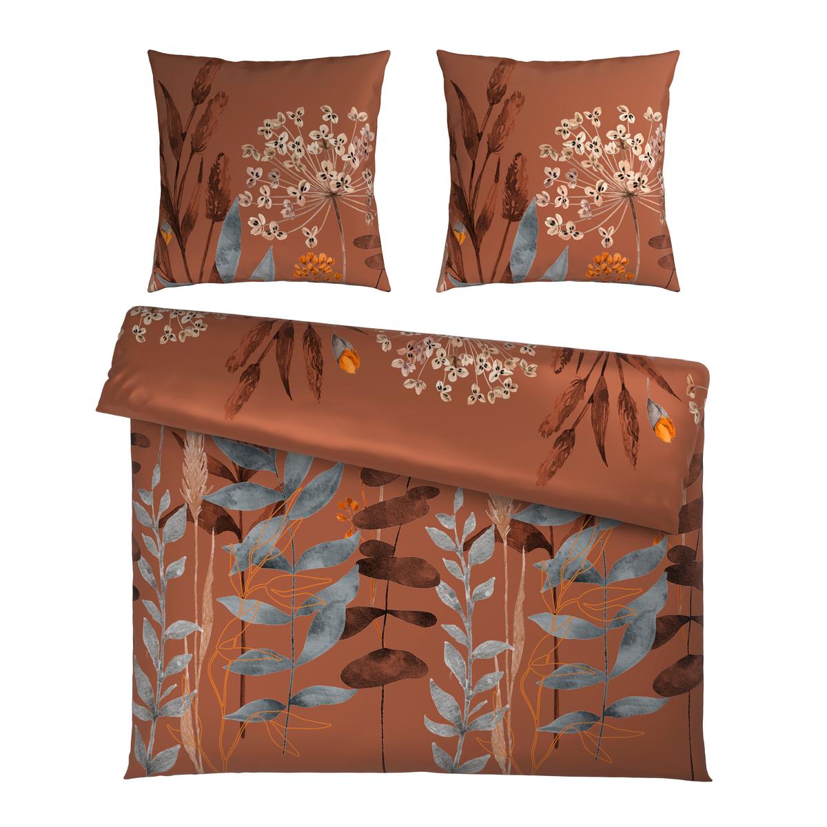 Bettwäsche Leavi XXL Mokka ca. 200x200cm - Mokka, MODERN, Textil (200/200cm) - Mömax
