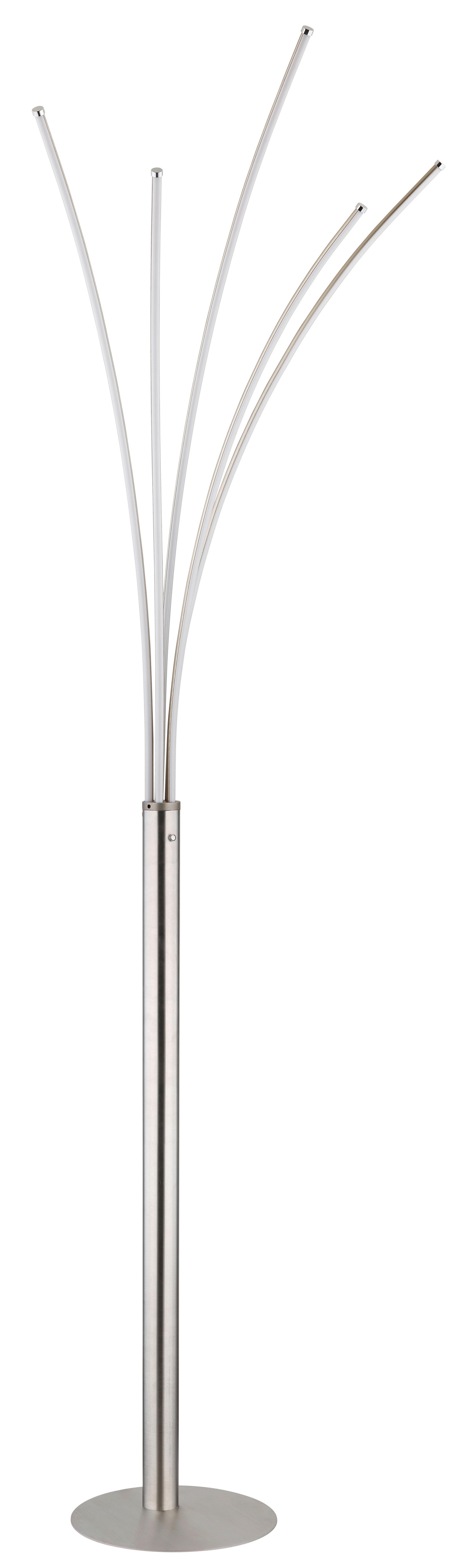 Stoječa Led-svetilka Bizzy, S Sijalko - barve kroma/črna, Design, kovina/umetna masa (56/187cm)