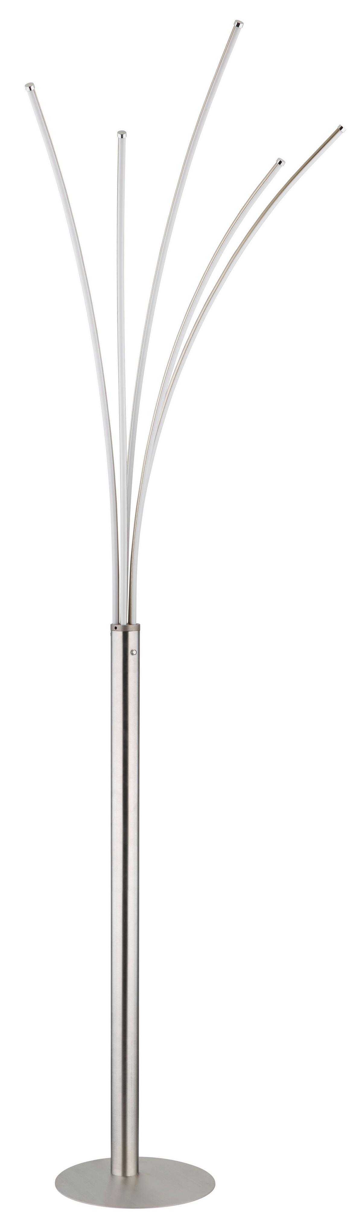 Stoječa Led-svetilka Bizzy, S Sijalko - barve kroma/črna, Design, kovina/umetna masa (56/187cm)