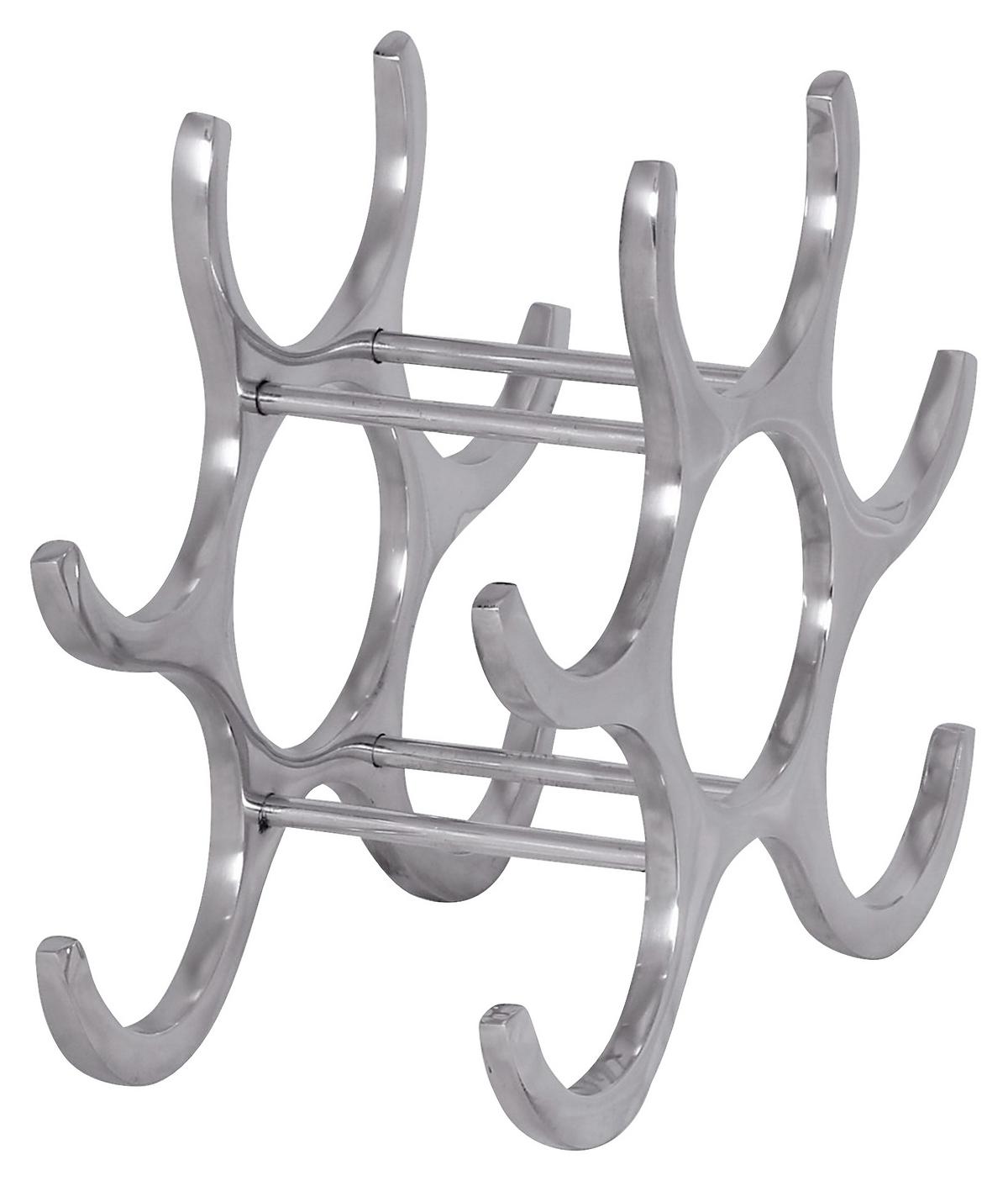 Weinregal Aluminium Alufarben ca. 29x24x14cm - Alufarben, MODERN, Metall (29/24/14cm) - MID.YOU