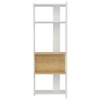 ÉTAGÈRE ABIS - couleur de chêne/blanc, Design, matériau de bois (58,6/165/26,8cm) - MID.YOU