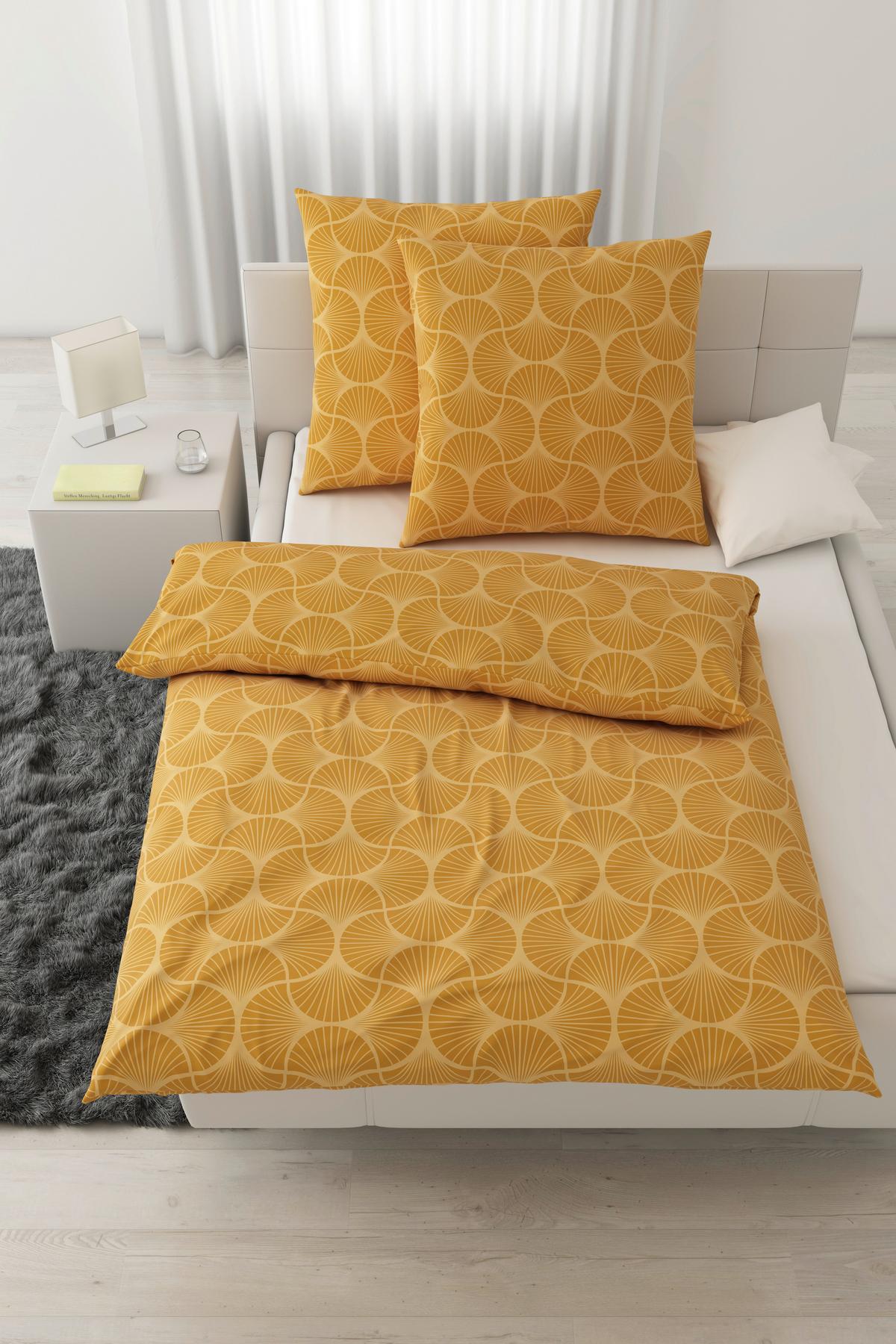 Bettwäsche Finn XL Gelb ca. 200x200cm - Gelb, MODERN, Textil (200/200cm) - Modern Living