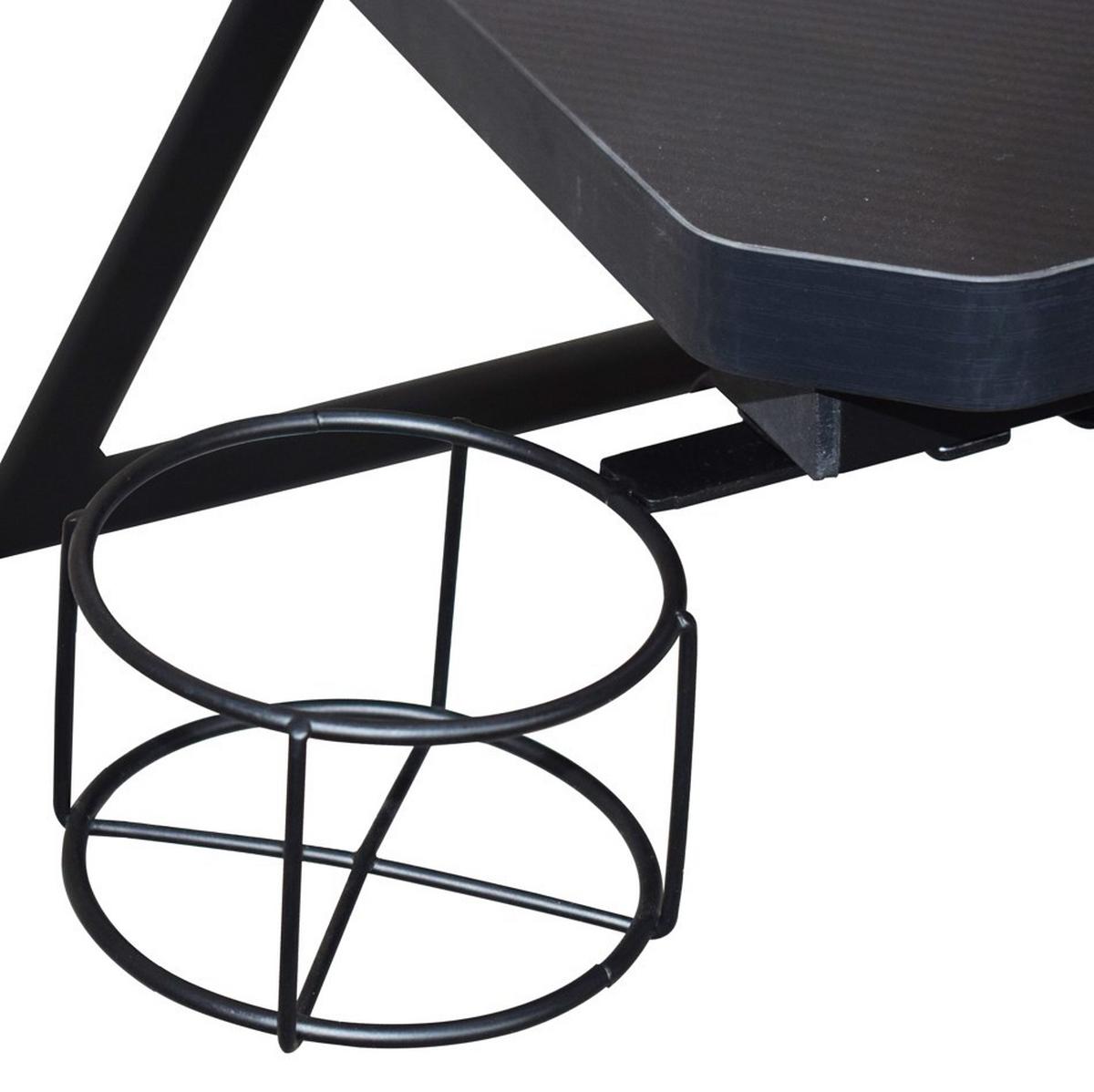 Gamingtisch Racer Schwarz - Schwarz, Modern, Holzwerkstoff/Metall (120/75/60cm) - Mömax