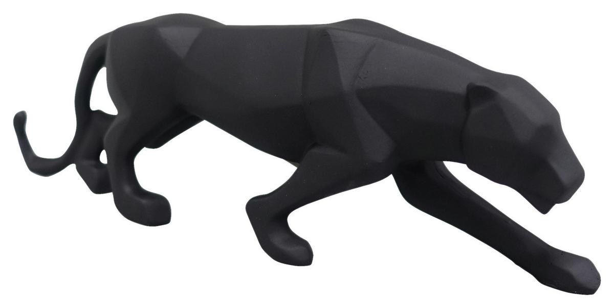 Dekopanther Schwarz matt - Schwarz, Kunststoff (24,5/7,5/4cm) - Mömax