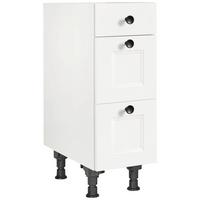 Schubkastenunterschrank Cascada Weiß - Schwarz/Weiß, MODERN, Holzwerkstoff/Metall (30/87/56cm) - Nobilia