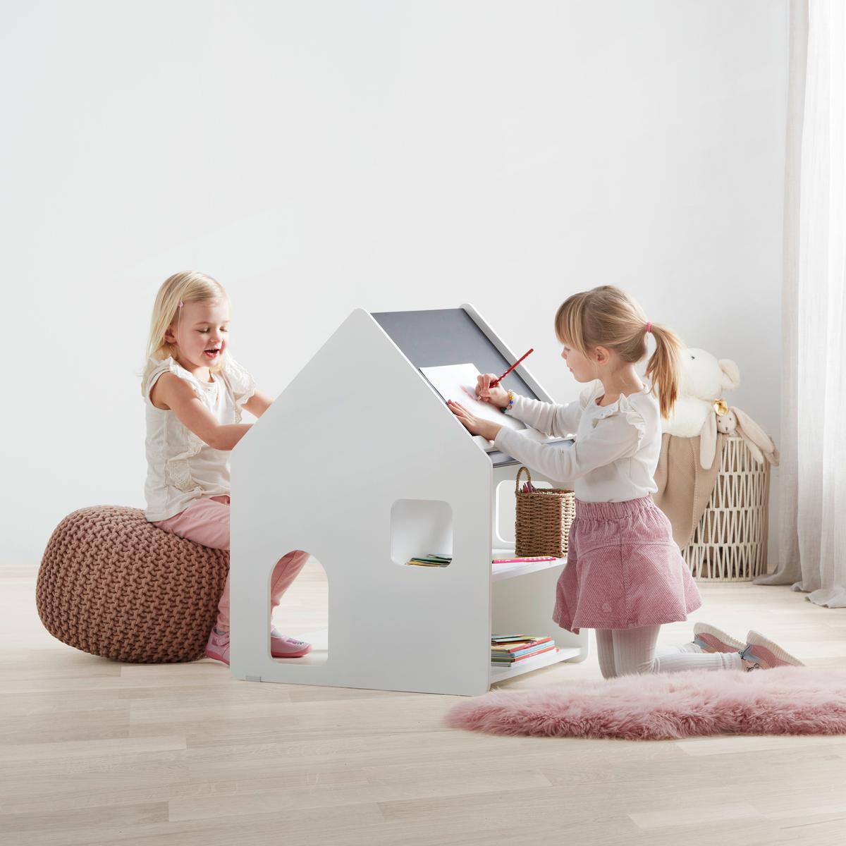 Spielhaus July Weiß MDF - Weiß, MODERN (60/80/60cm) - Bessagi Kids