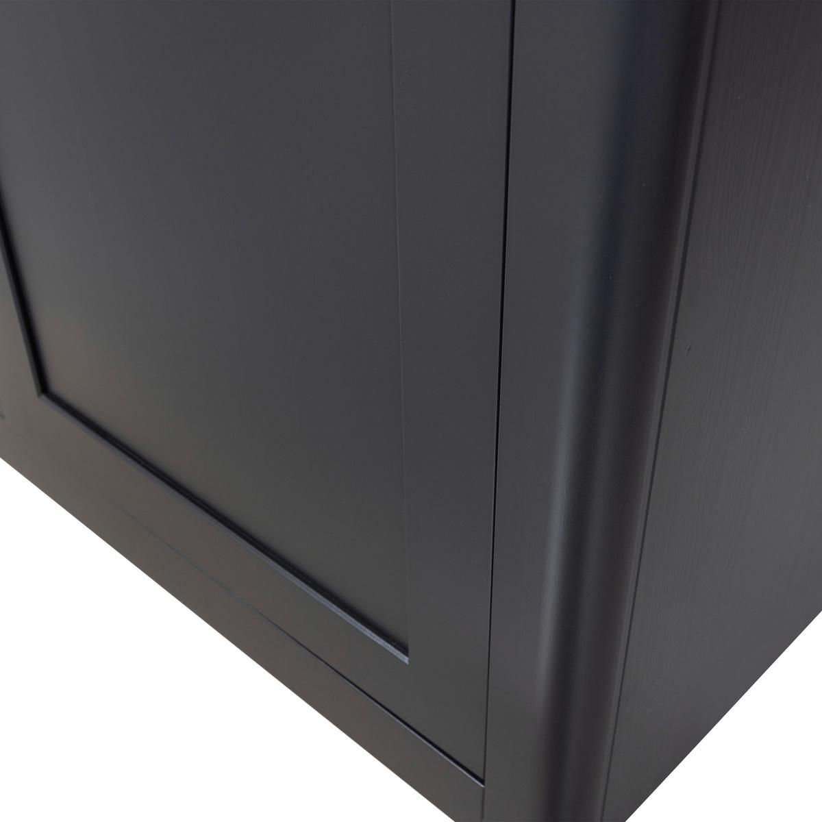Mehrzweckschrank Gunnar Schwarz B: 120 cm - Schwarz, Design, Holz (120/217/48cm) - Livetastic