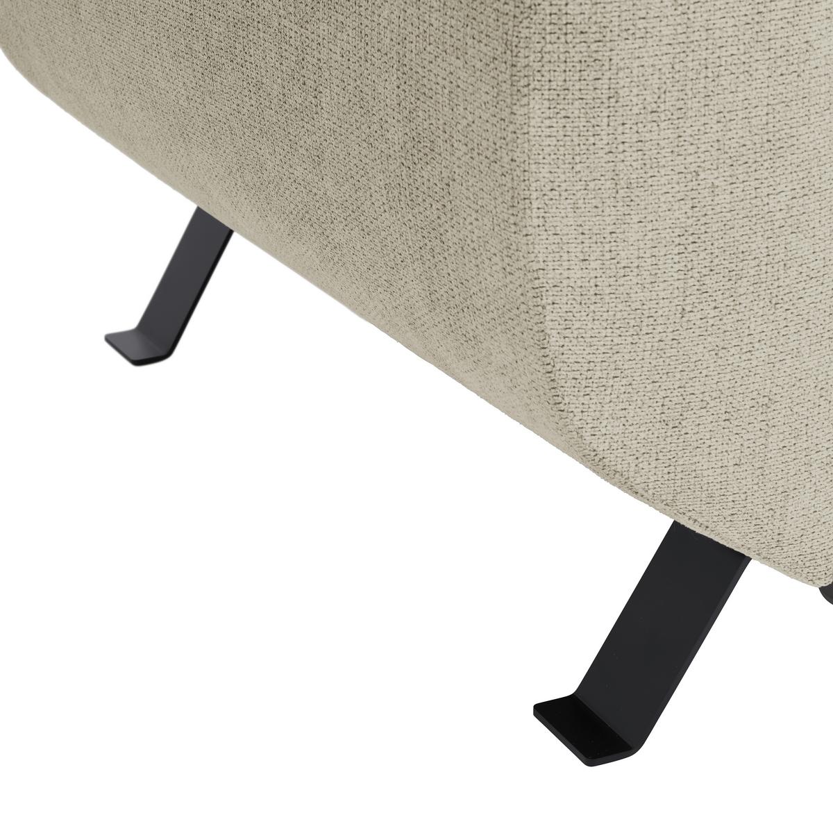 Kutna Garnitura Raven - crna/sivo-bež, Moderno, tekstil/metal (257/198cm) - Modern Living