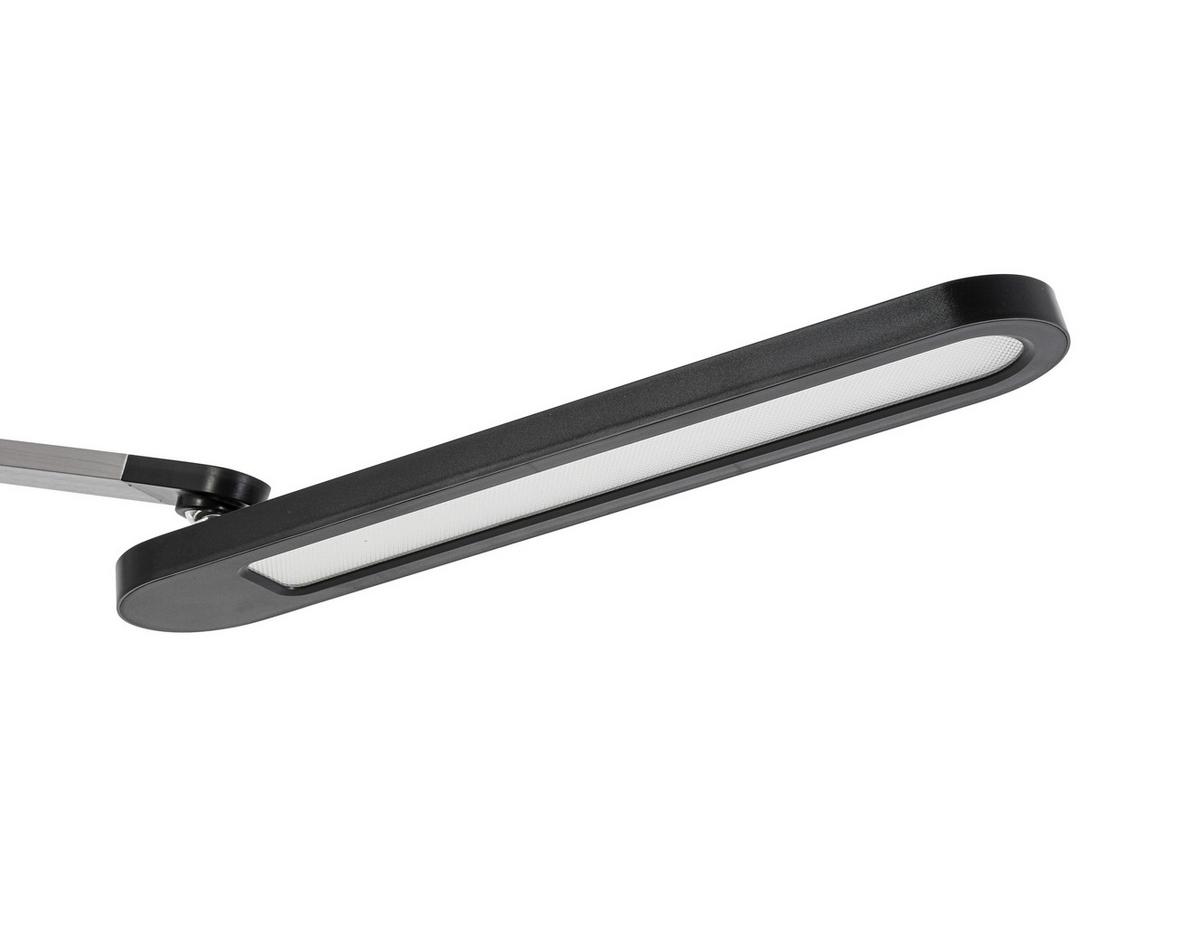 Led-svetilka Za Pisalno Mizo Rink - črna/barve aluminija, Moderno, kovina/umetna masa (37/20/40-70cm) - Mömax