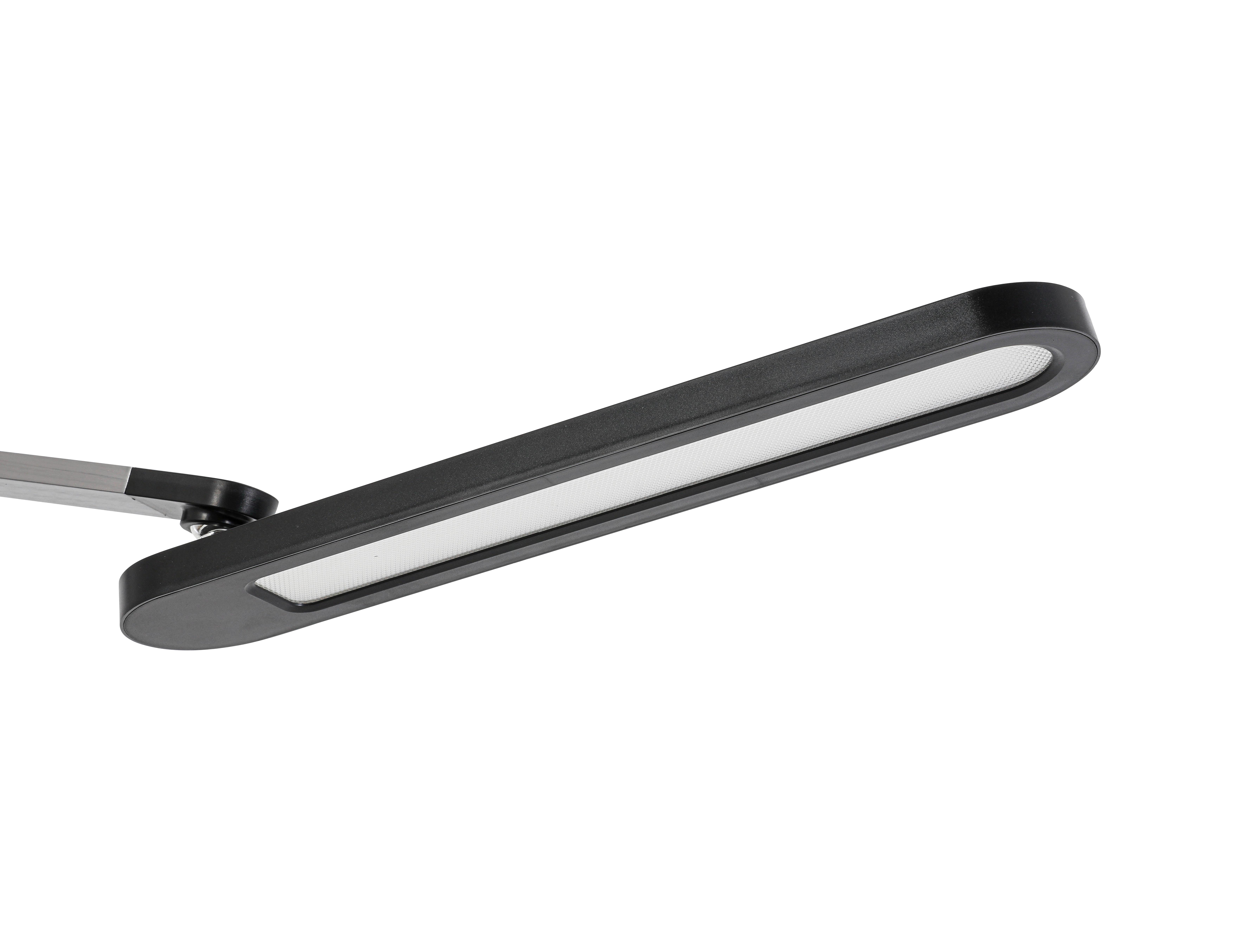 LED-SKRIVBORDSLAMPA RINK - aluminiumfärg/svart, Modern, metall/plast (37/20/40-70cm) - Mömax