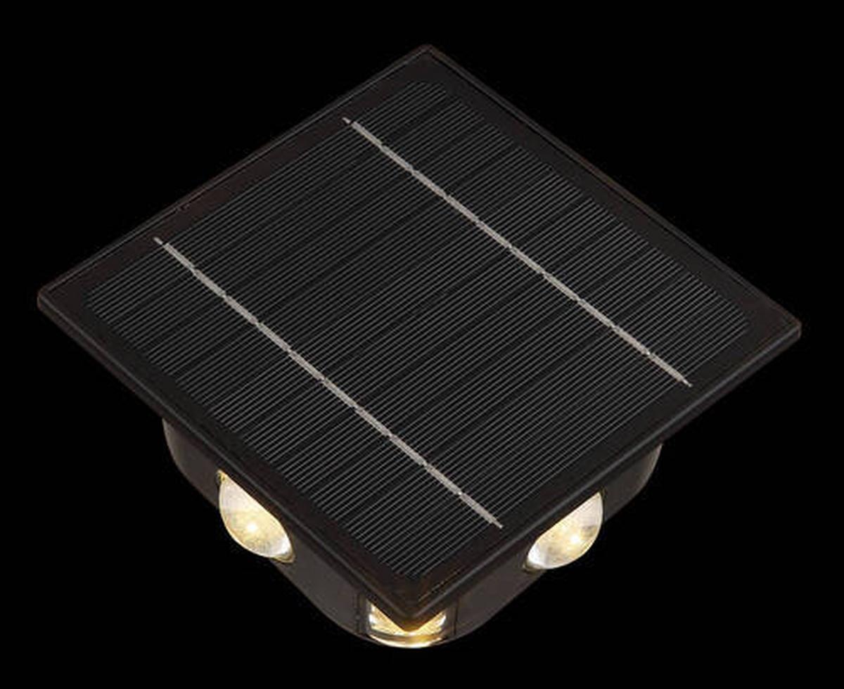Solarna Svetilka Solar, S Sijalko - črna/prozorno, Design, umetna masa (13,1/7/13,1cm) - Globo