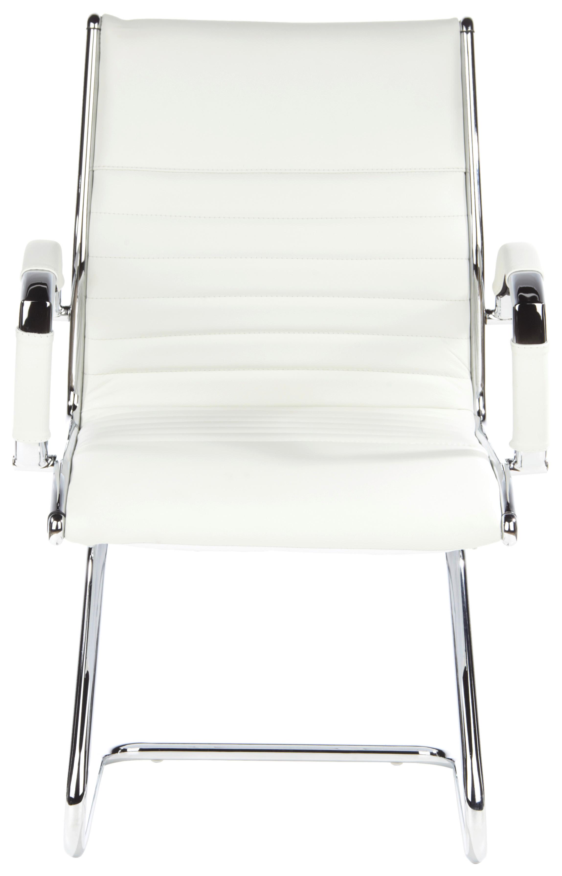 Besucherstuhl Parma V Creme/Chromfarben - Chromfarben/Creme, MODERN, Leder/Textil (62/94/46cm) - MID.YOU