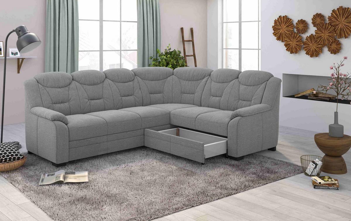 Sarokkanapé Marcus C253764 - világosszürke, Modern, textil (263/99/211cm) - Luca Bessoni