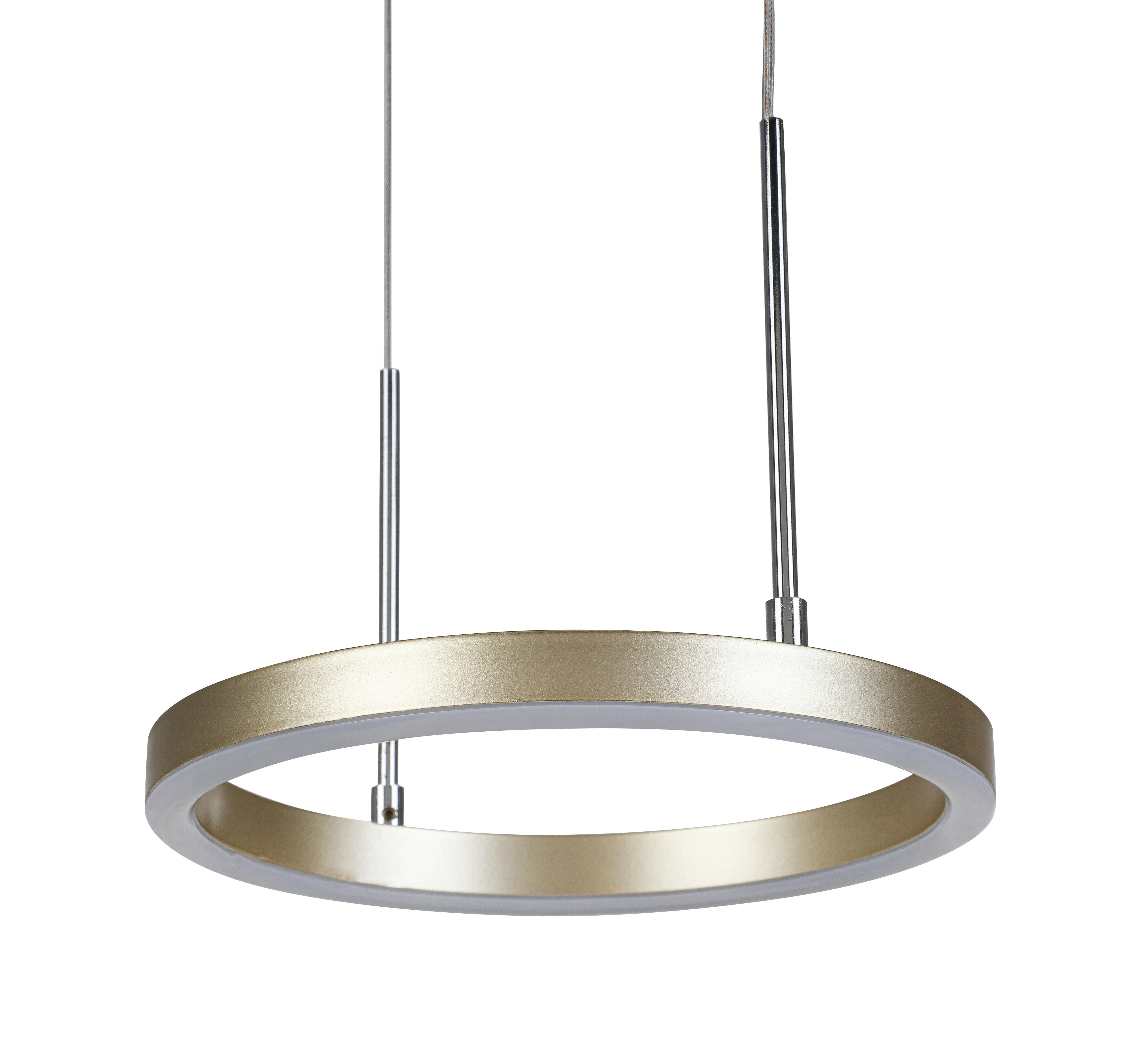 LED-HÄNGLAMPA STONI - champagne, Modern, metall/plast (42/42/150cm) - Mömax