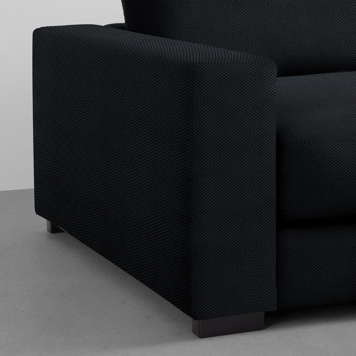 Ecksofa Pedro Schwarz - Schwarz, MODERN, Textil (265/83/180cm) - Mömax