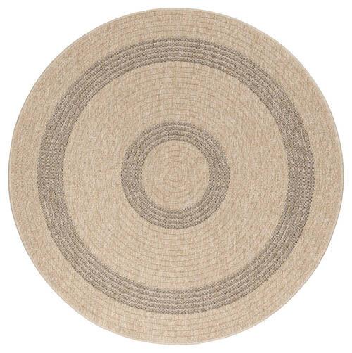 Outdoorteppich Comilla Beige/Schwarz Ø ca. 200cm - Beige/Schwarz, Basics, Textil (200/200cm) - Novel