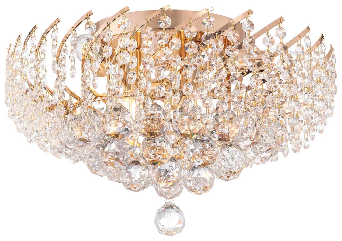 KRONLEUCHTER KAROLINA - Goldfarben, Trend, Glas/Metall (41/21,5/41cm) - MAYTONI