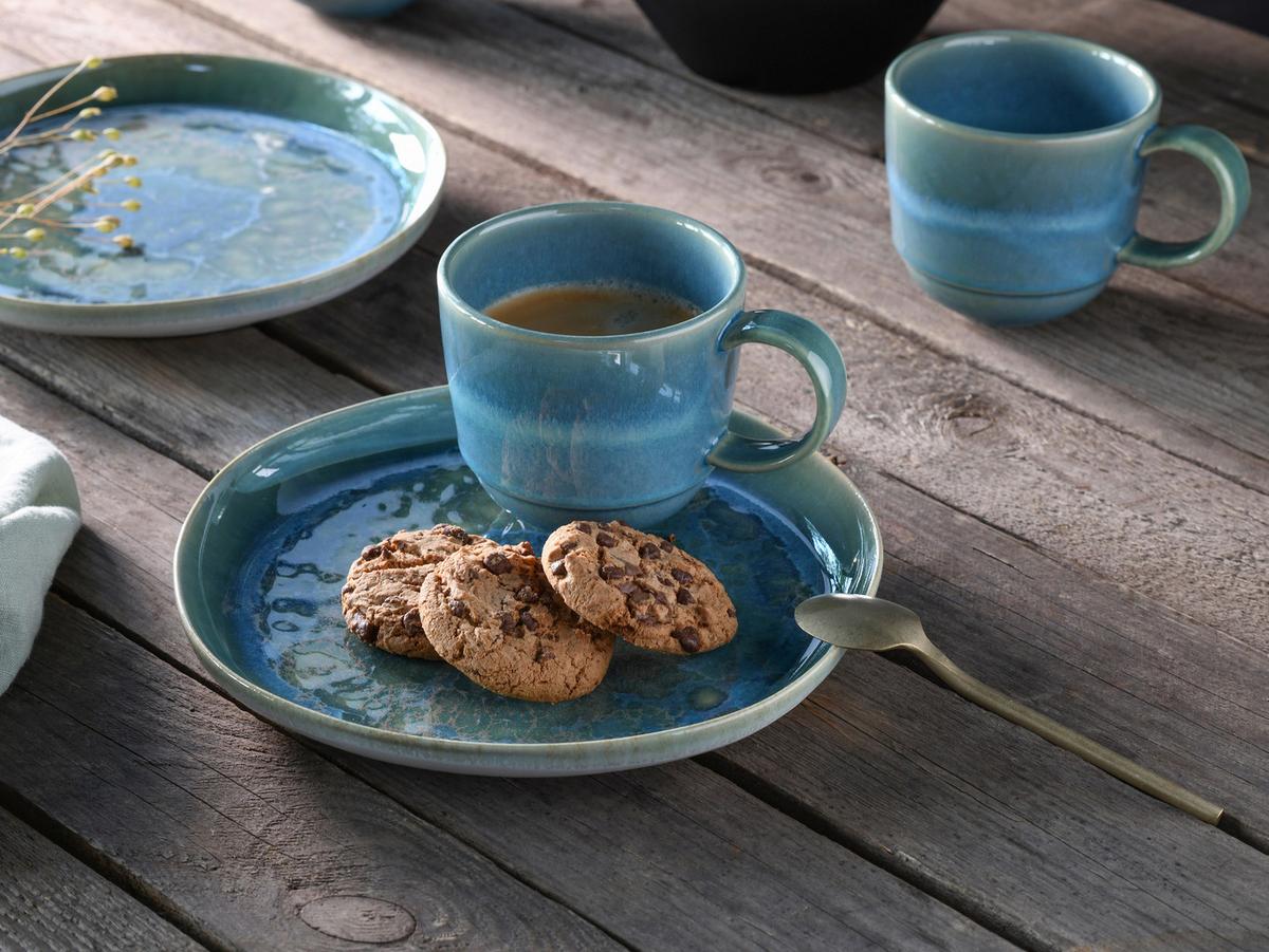 Set Skodelic Yuki Uno, 4-Delni - modra/zelena, Basics, keramika (370ml) - Creatable