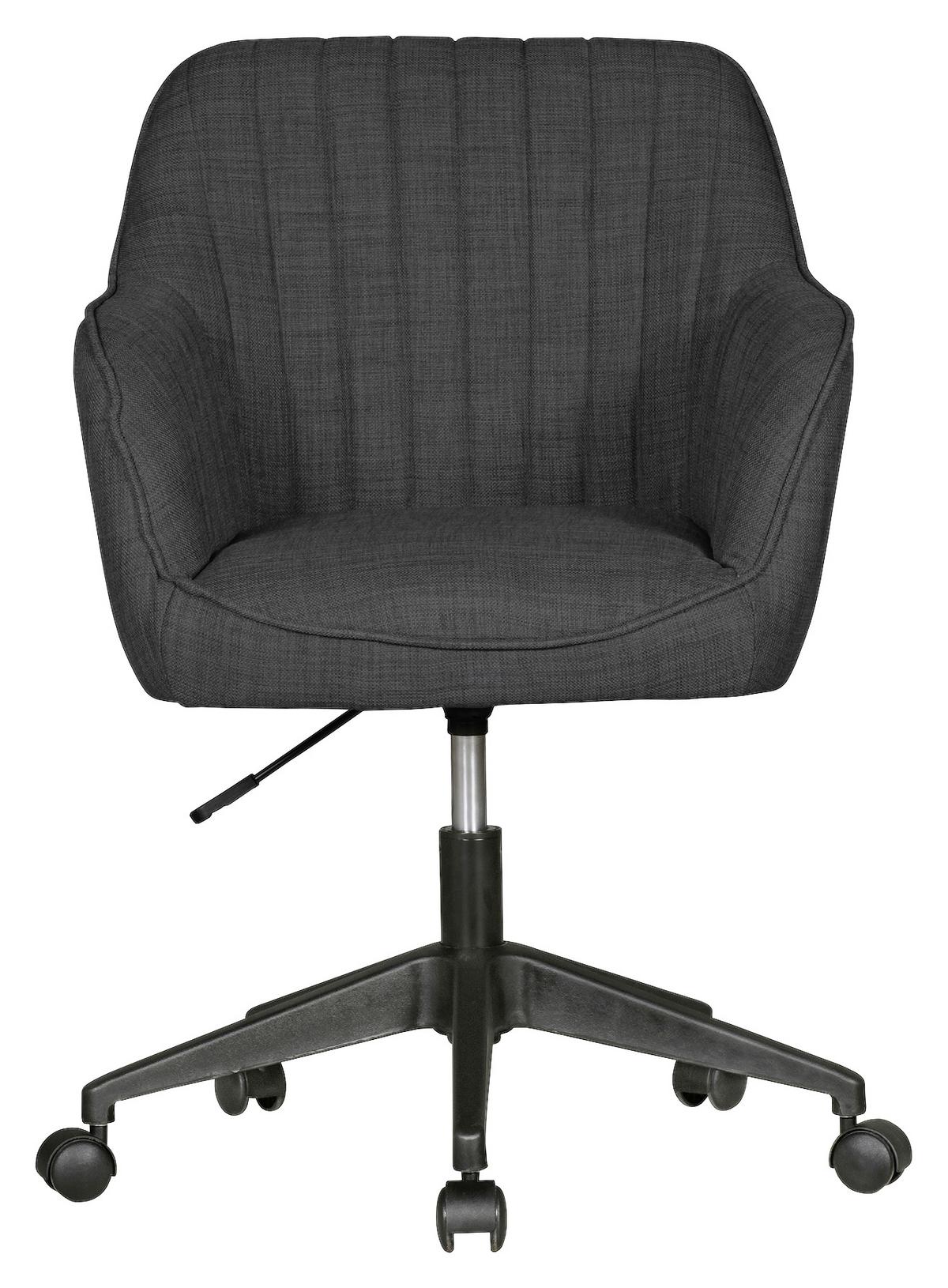 Schreibtischstuhl Mara ca. 65x83x65 cm Anthrazit - Anthrazit/Schwarz, MODERN, Kunststoff/Textil (65/83/65cm) - MID.YOU
