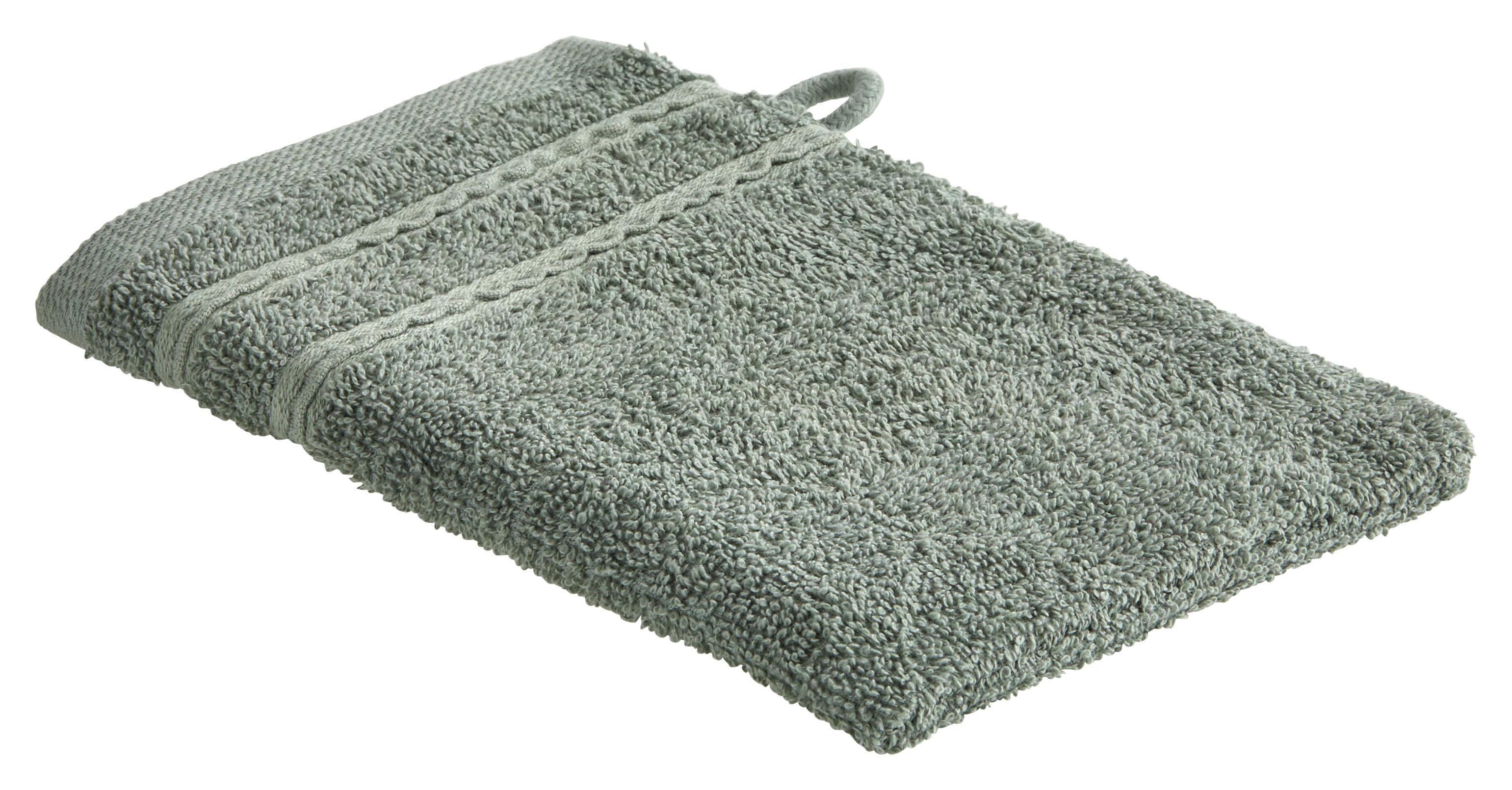 Waschhandschuh Melanie in Grün - Grün, Textil (16/21cm) - Modern Living