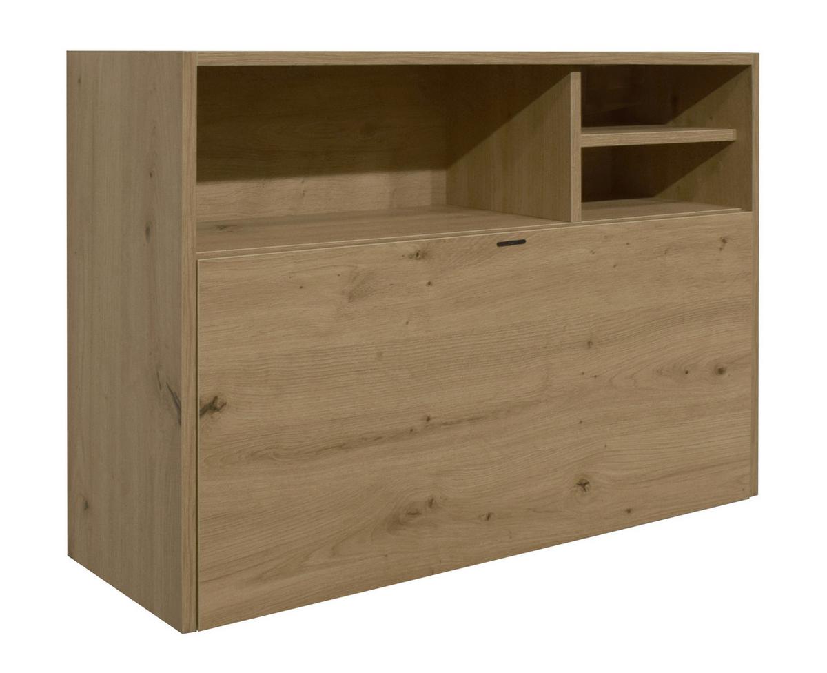 Raft pentru masa de birou Mister Office - culoare lemn stejar, Modern, material pe bază de lemn (80/58/25cm) - Modern Living
