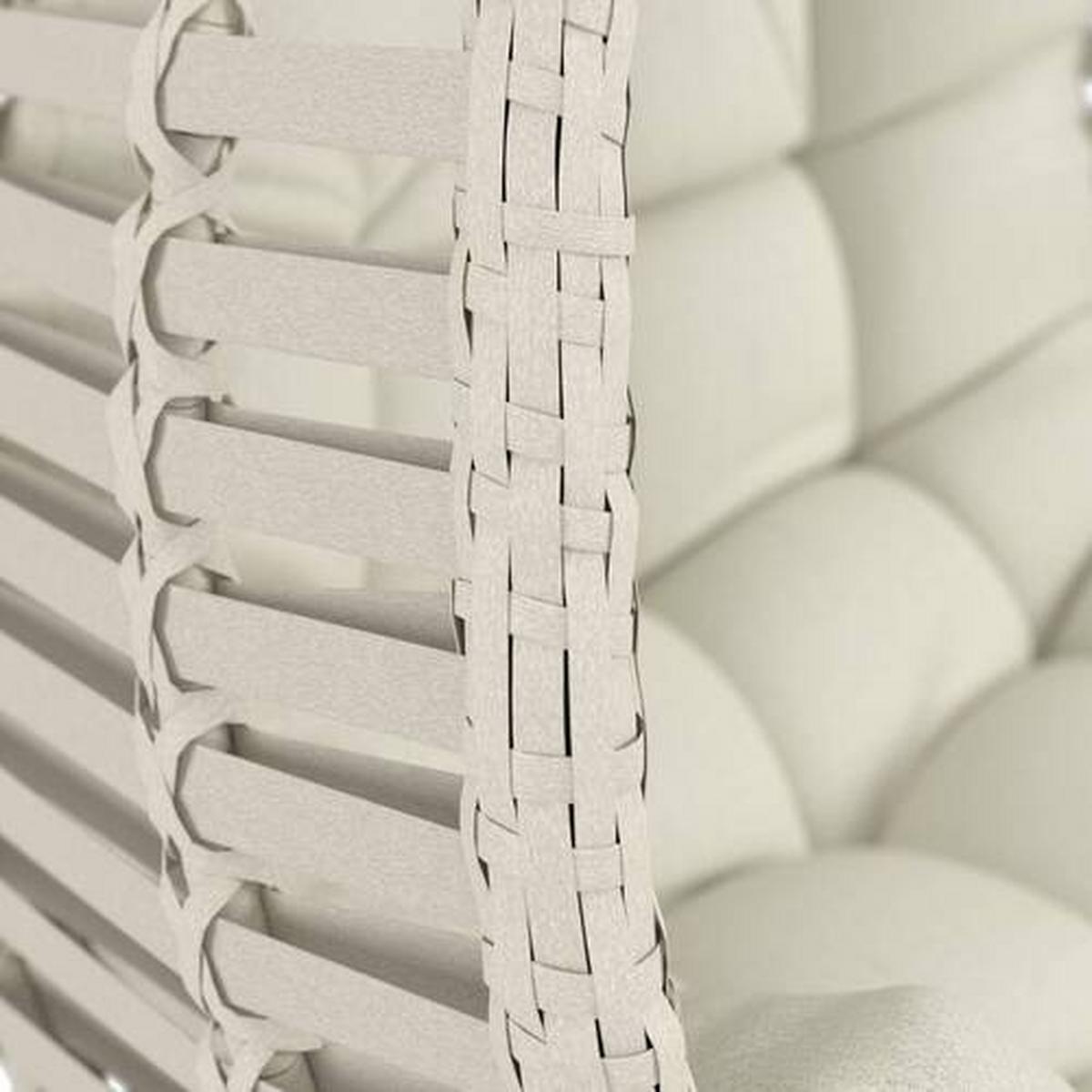 Hängesessel Nancy Creme Metall/Kunststoff/Outdoorstoff - Dunkelgrau/Creme, MODERN, Kunststoff/Textil (105/196/120cm) - Bessagi Garden