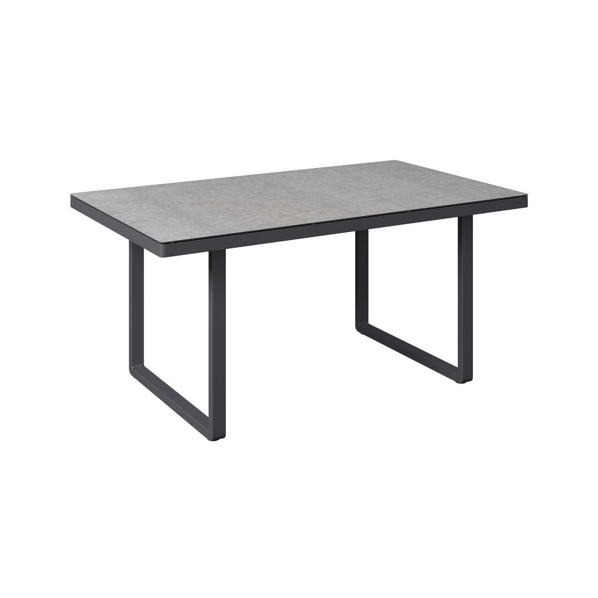 Loungegarnitur Casa Blanca Anthrazit/Naturfarben/Hellgrau - Anthrazit/Hellgrau, MODERN, Glas/Kunststoff