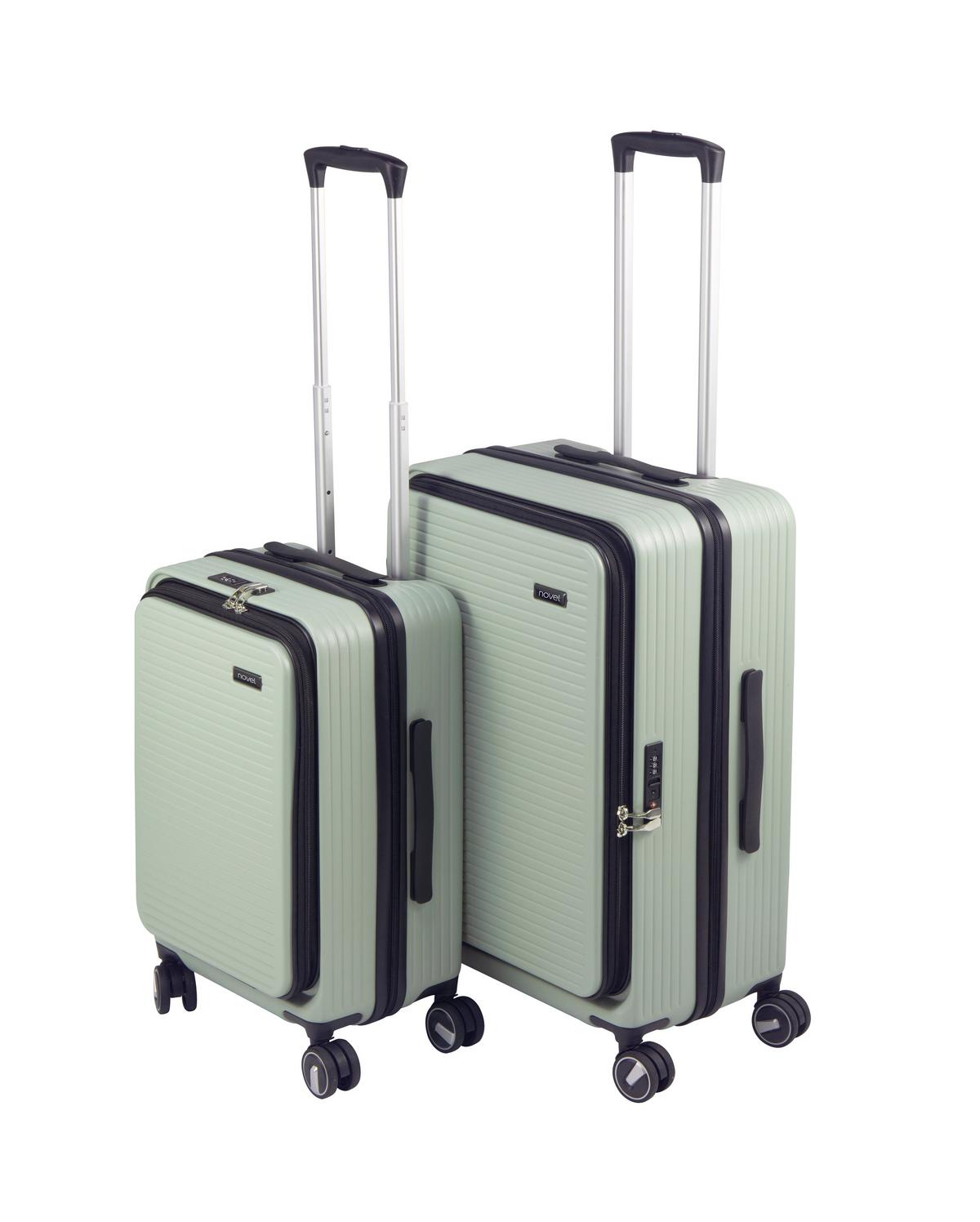 ZESTAW WALIZEK PODRÓŻNYCH LTS-187212 - zielony, Basics, tworzywo sztuczne/metal - Novel