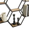 ÉTAGÈRE MURALE OLANA - couleur naturelle/noir, LIFESTYLE, matériau en bois/métal (88/63/12cm) - Mömax