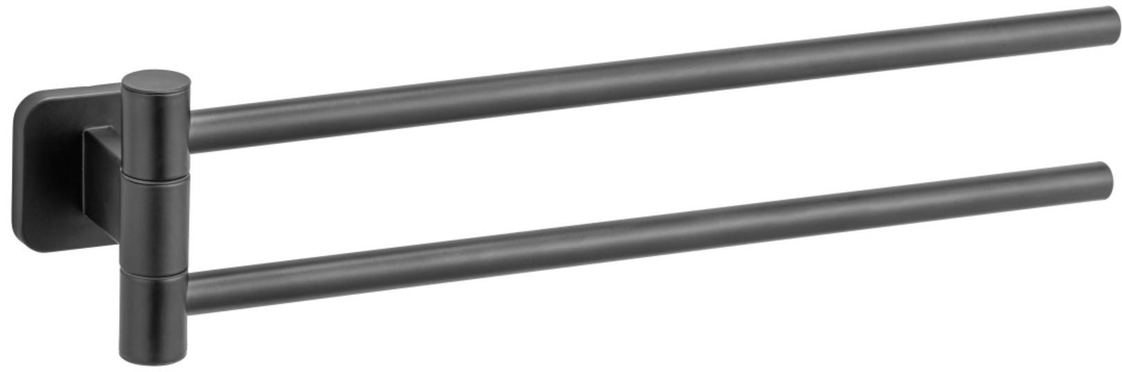 UCHWYT NA RĘCZNIK PORTO BLACK - czarny, Modern, metal (5,5/9,5/43cm) - Wenko