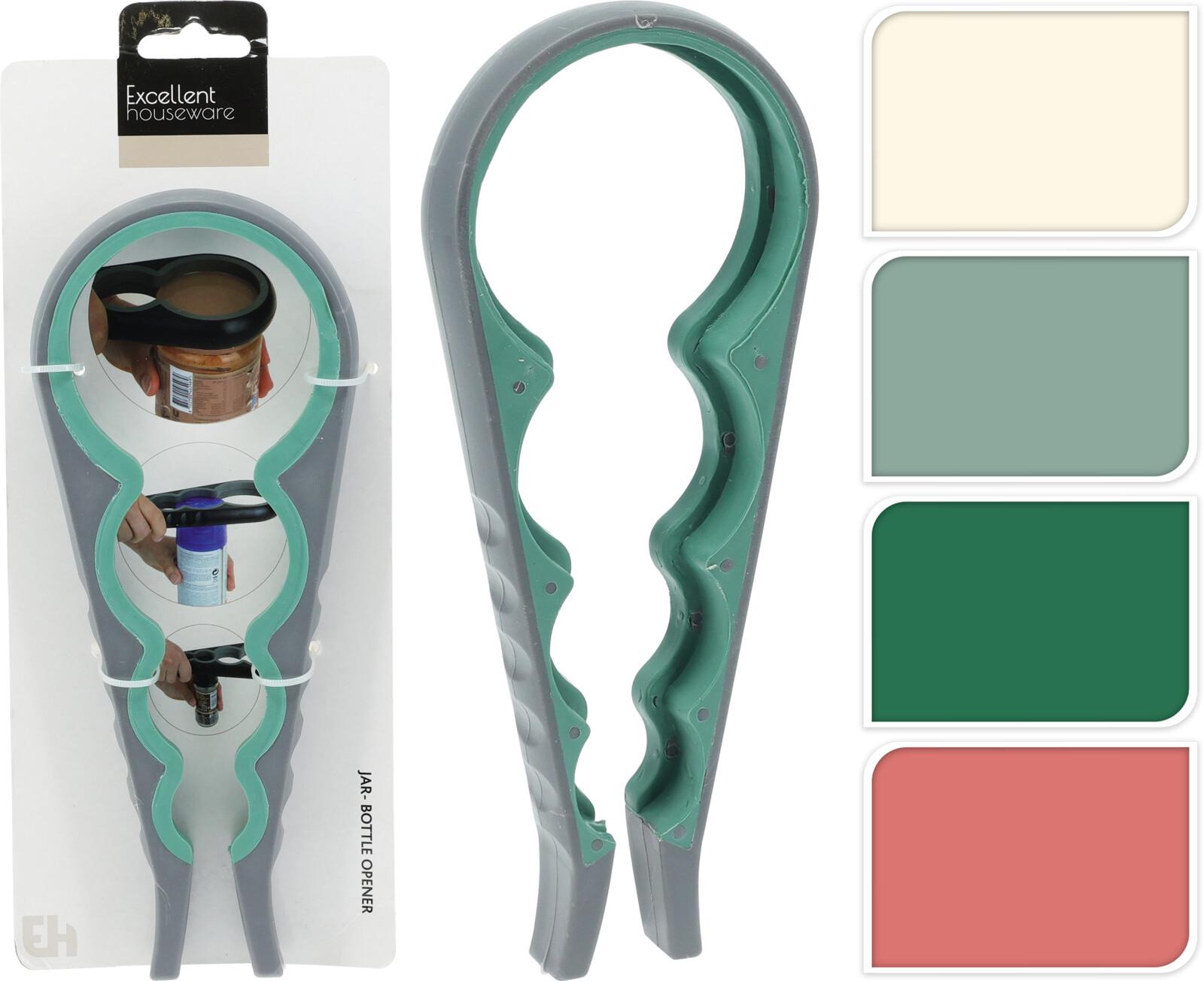 Deschizător capace cu filet 4U1 - Basics, plastic (23/9/1,2cm)