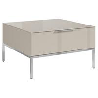 Couchtisch Siena - Chromfarben/Kaschmir, Modern, Glas/Holzwerkstoff (70/41/70cm) - Premium Living