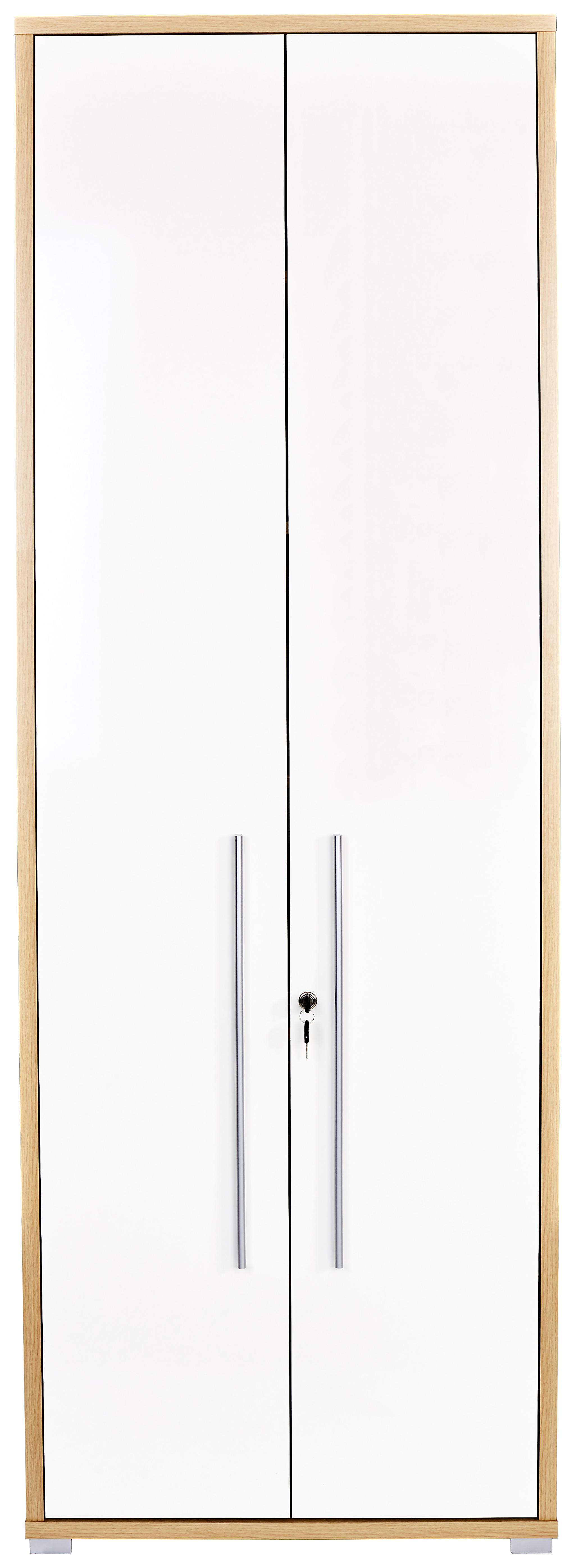 Polica 2 Vrata Profi - bijela/boje hrasta, Moderno, drvni materijal (75/220/35cm) - Modern Living