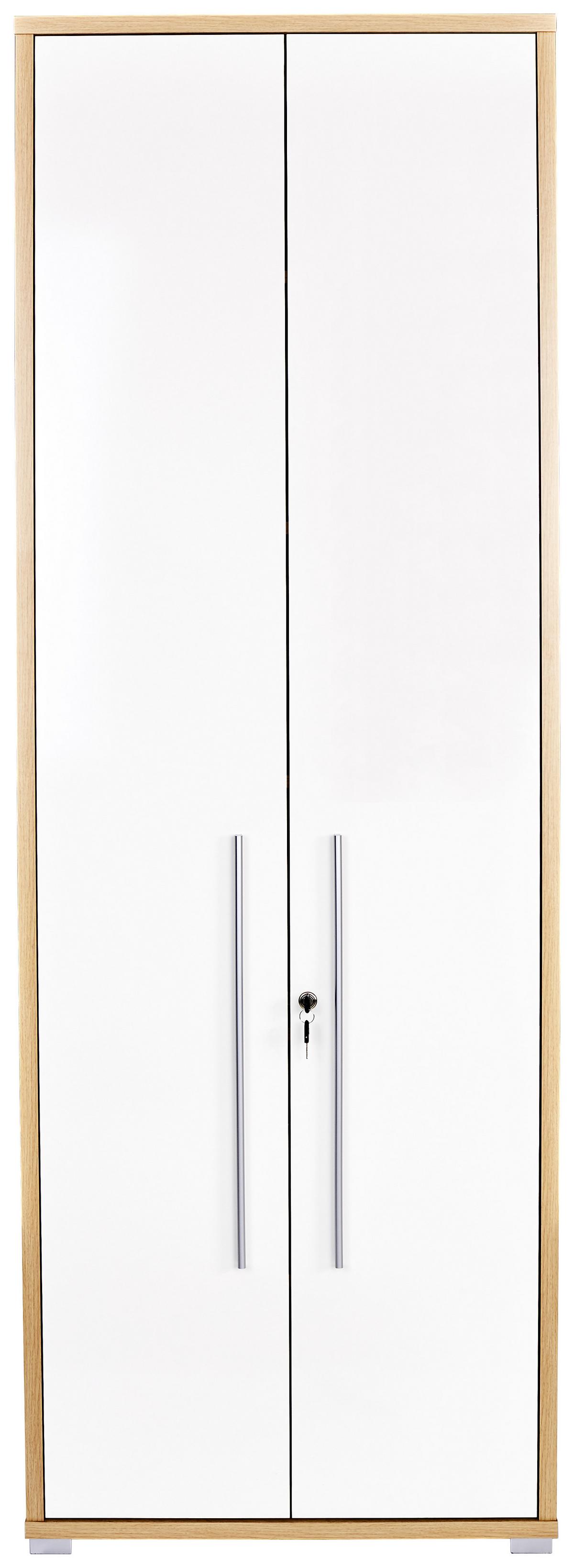 Polica 2 Vrata Profi - bijela/boje hrasta, Moderno, drvni materijal (75/220/35cm) - Modern Living