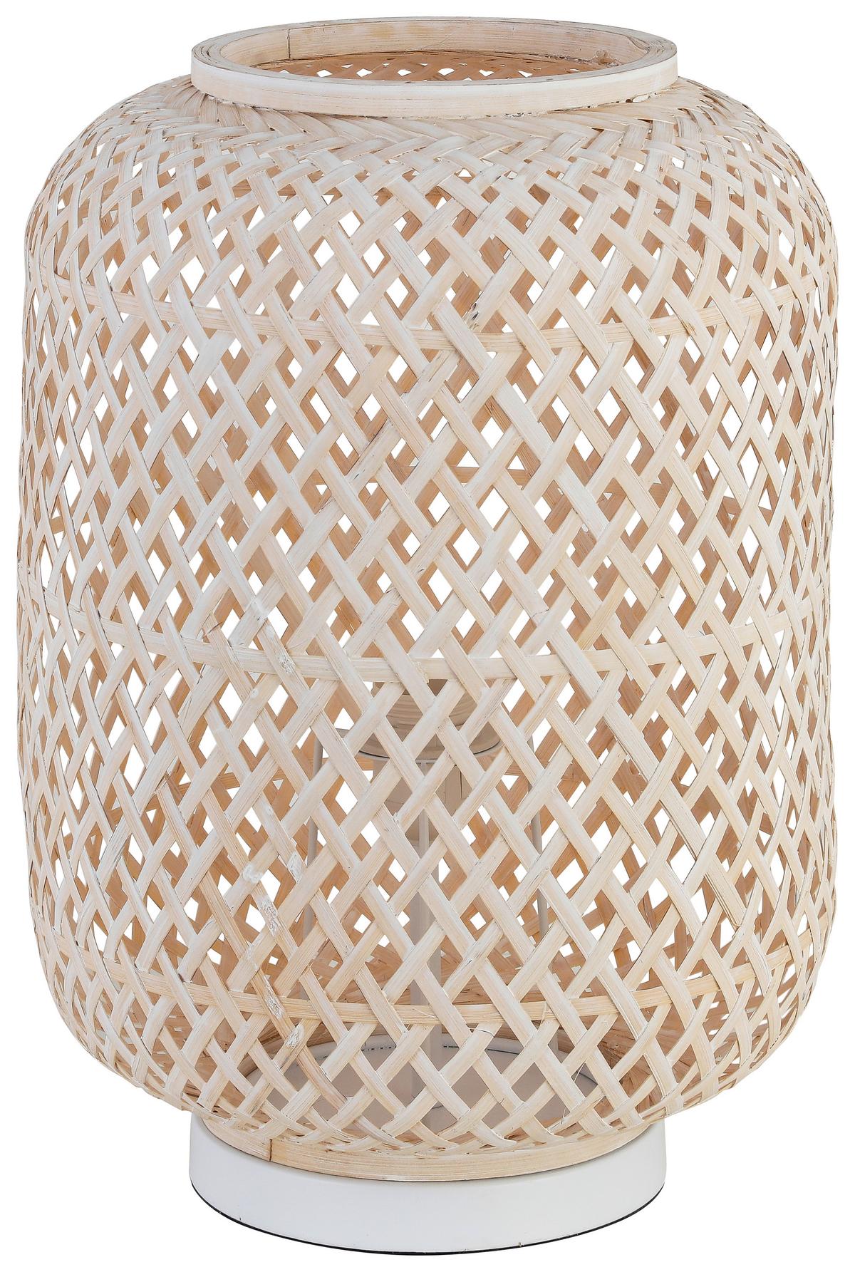 LAMPA STOŁOWA LAURINA - biały, Modern, drewno (28/43cm) - Bessagi Home