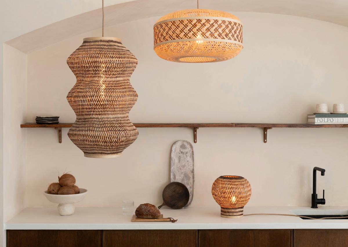 Viseča Svetilka Barbados, Bambus - naravne barve/rjava, Basics, naravni materiali (40/67cm) - Good & Mojo